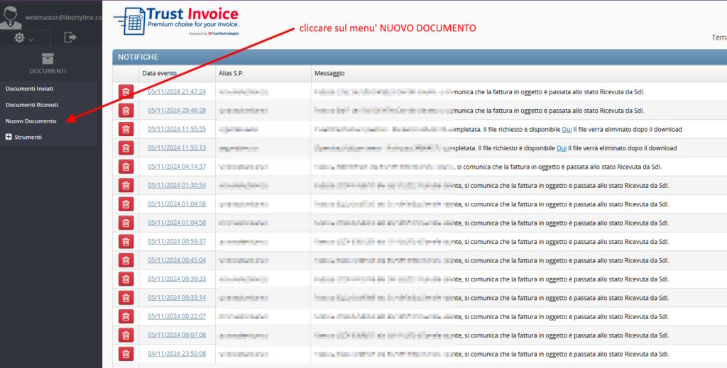 Inviare una fattura a SDI attraverso TRUST se abbiamo ancora LibertCommerce12